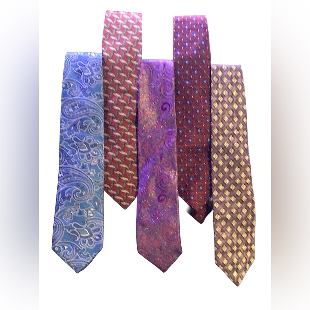 MENS FAMOUS MAKER TIES.Group of five for $50